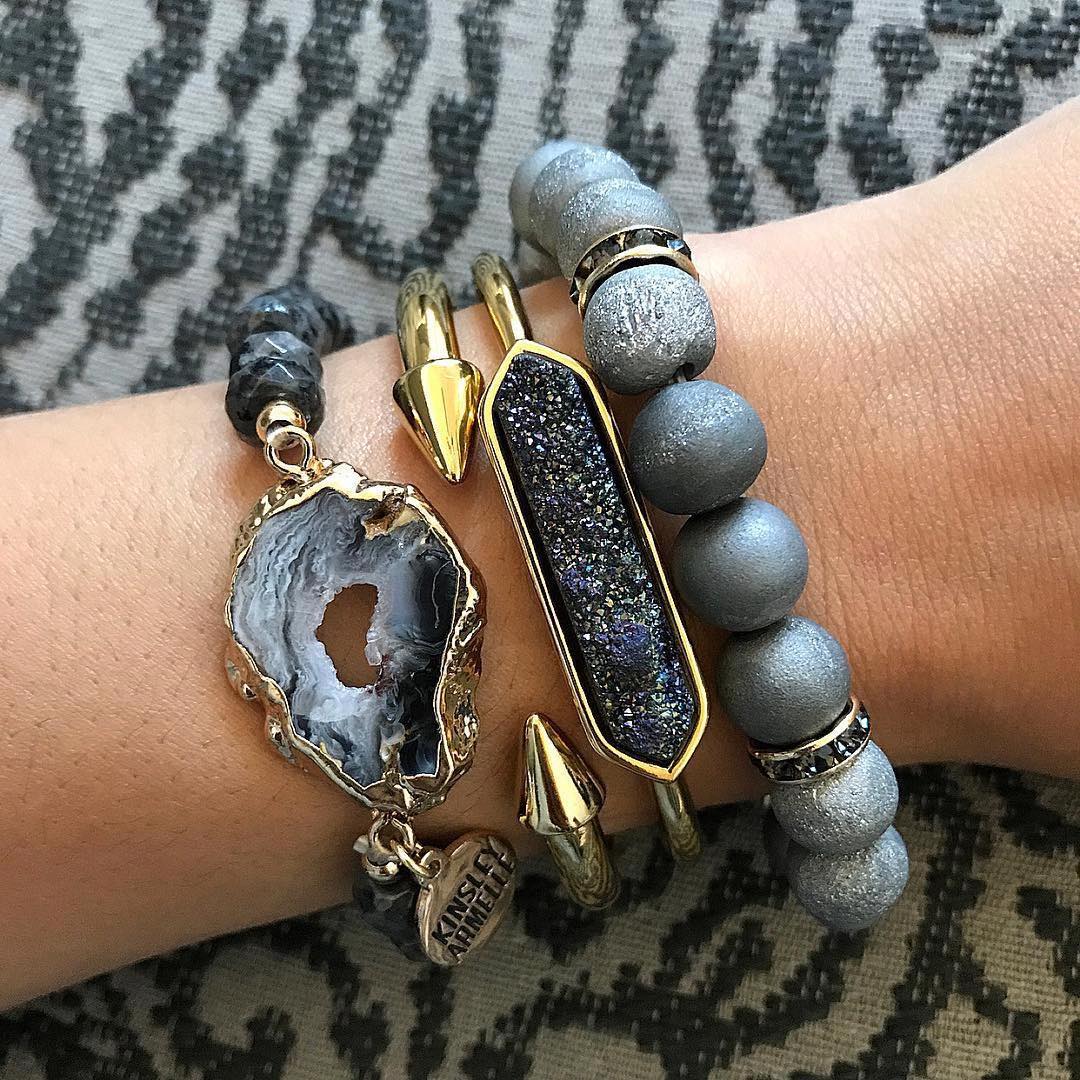 Graphite Bracelet Stack