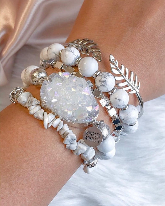Silver Lustre Bracelet Stack