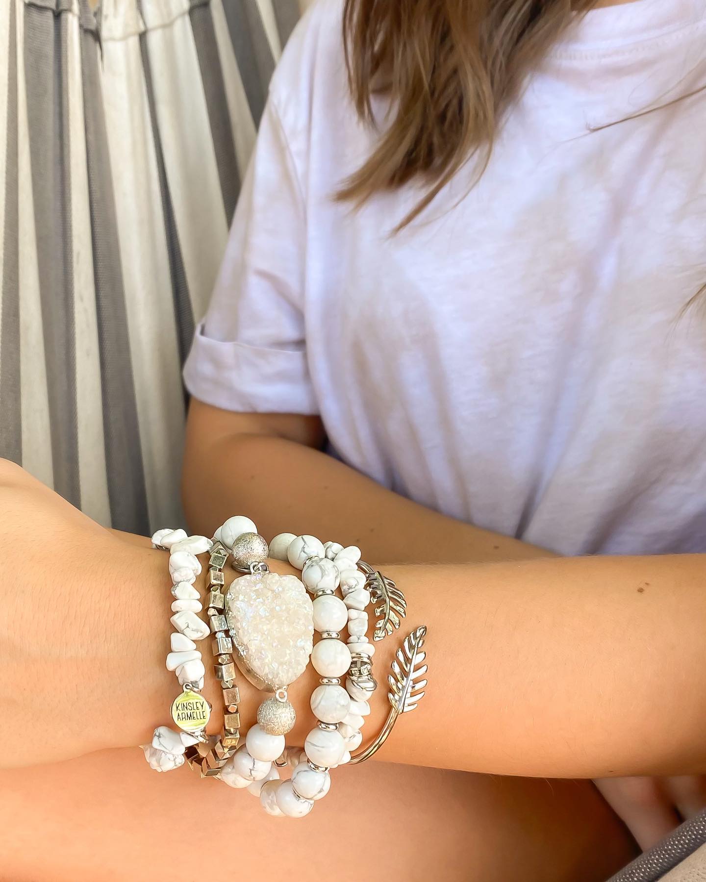 Silver Lustre Bracelet Stack