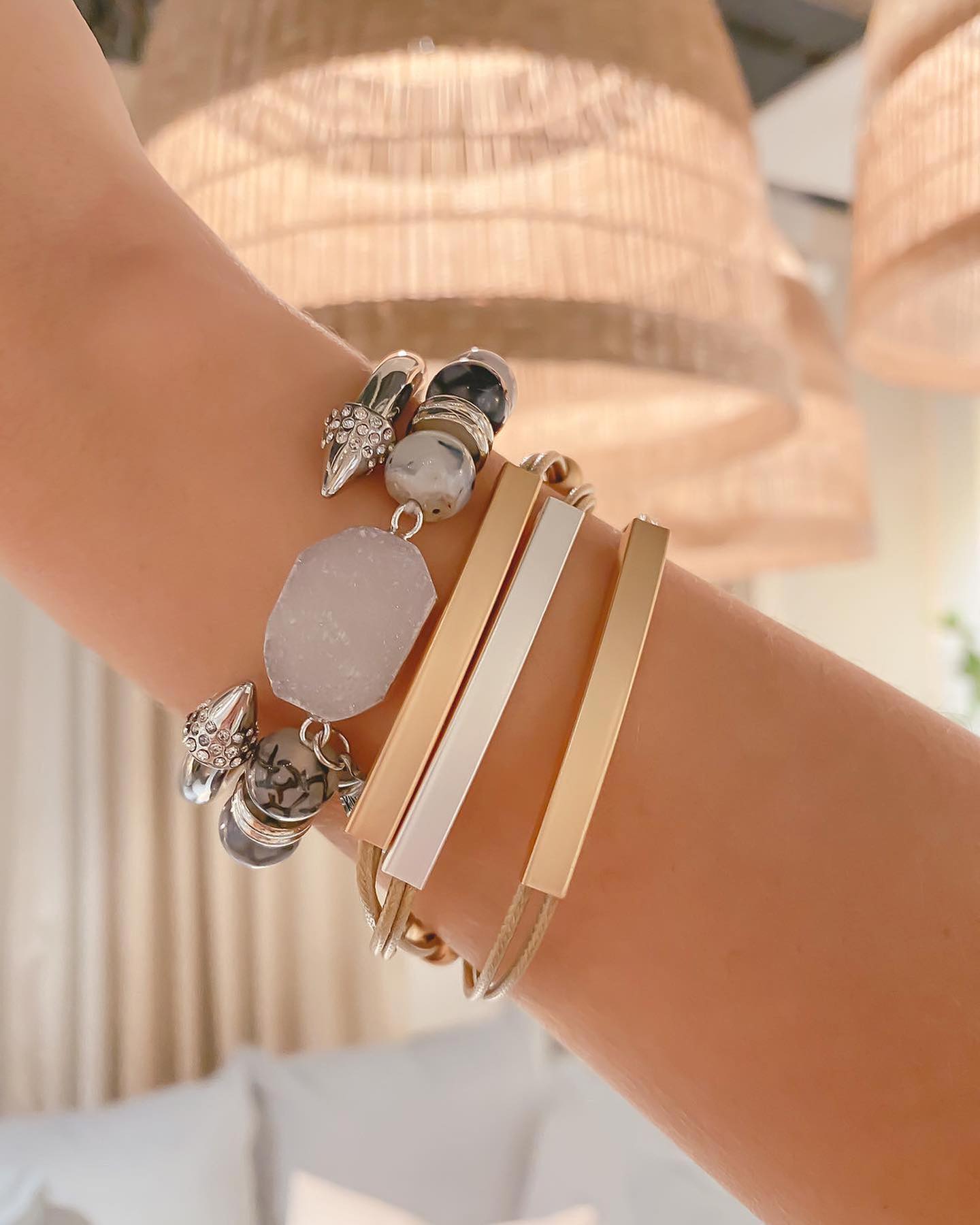 Moonstone Bracelet Stack