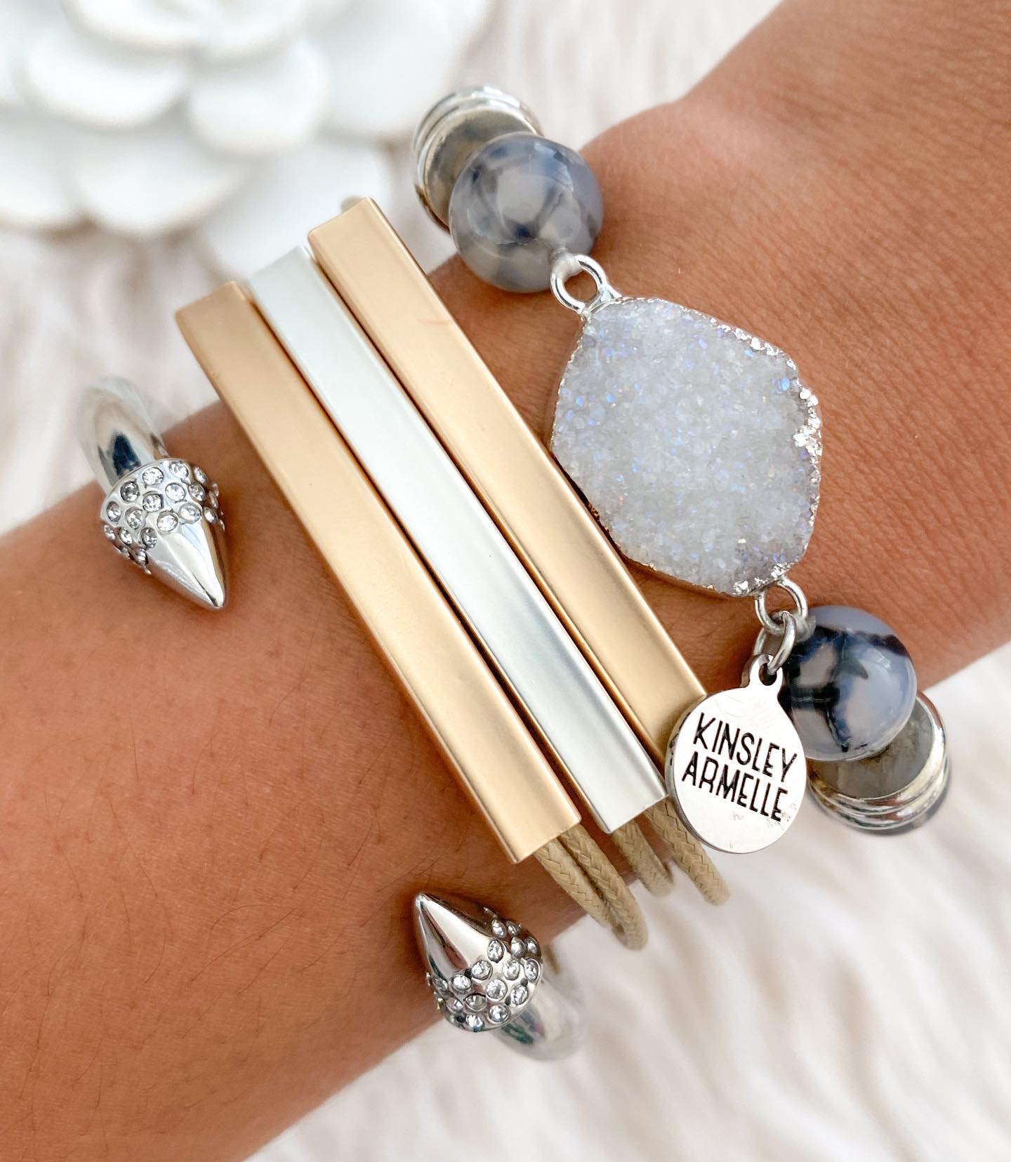 Moonstone Bracelet Stack