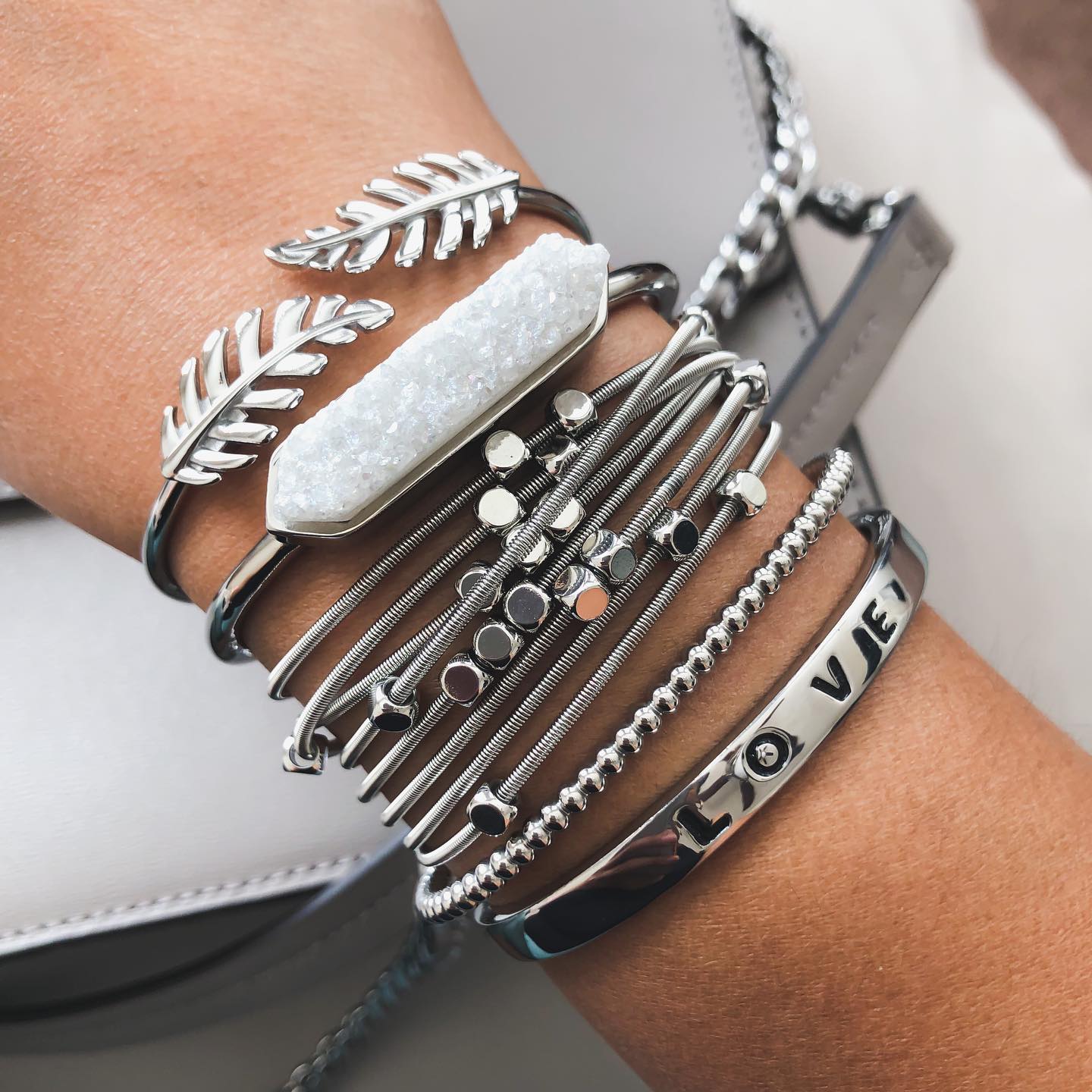 Silver Lainey Bracelet Stack