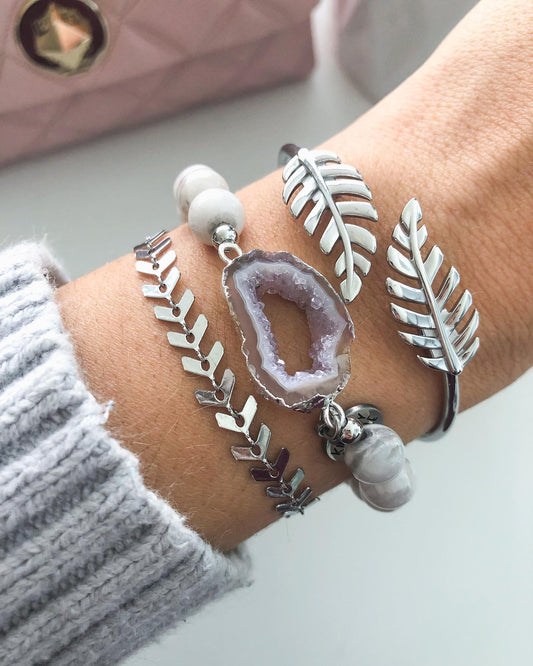 Silver Aveta Bracelet Stack