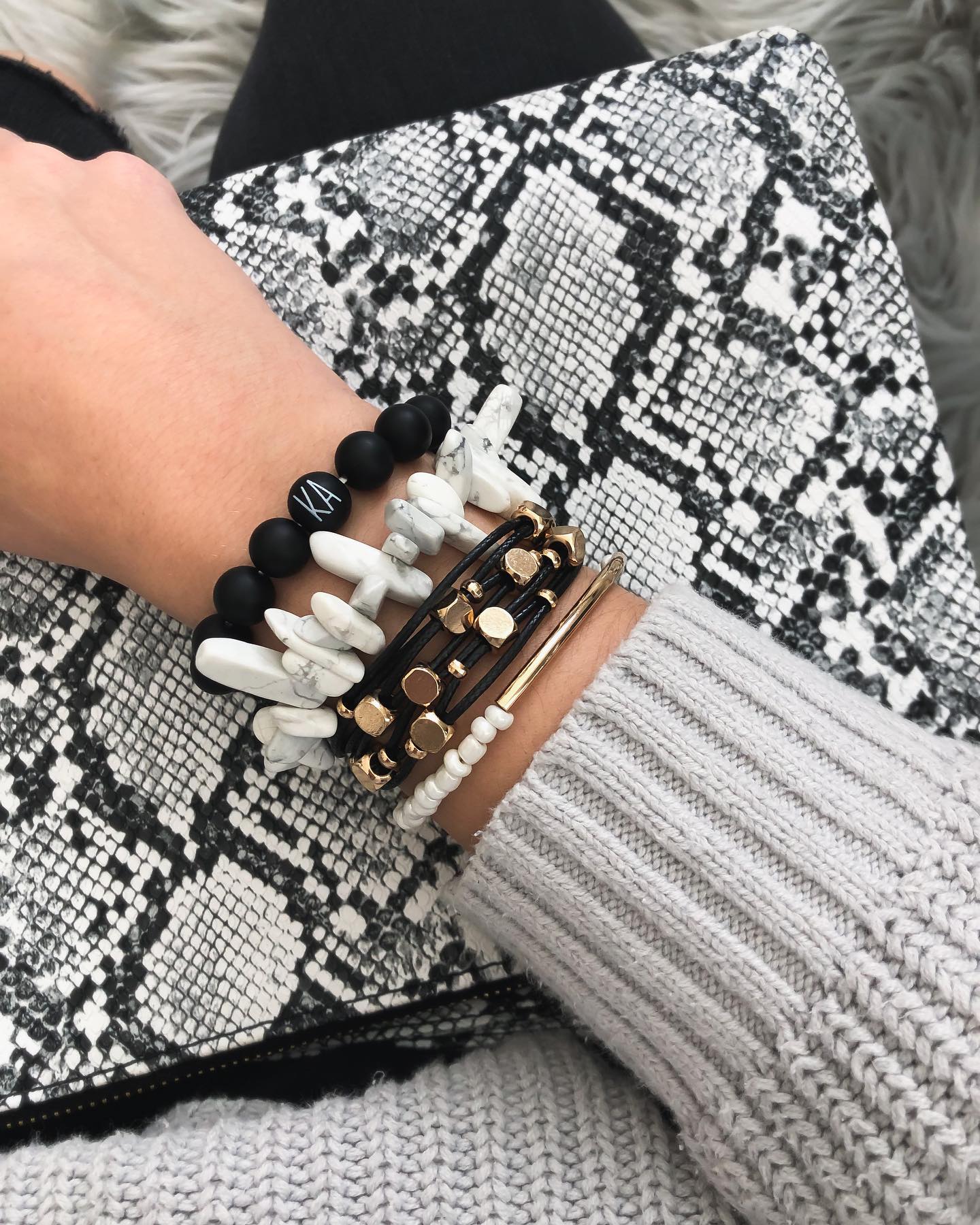 Monochromatic Bracelet Stack