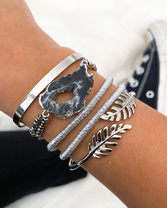 Silver Milan Bracelet Stack