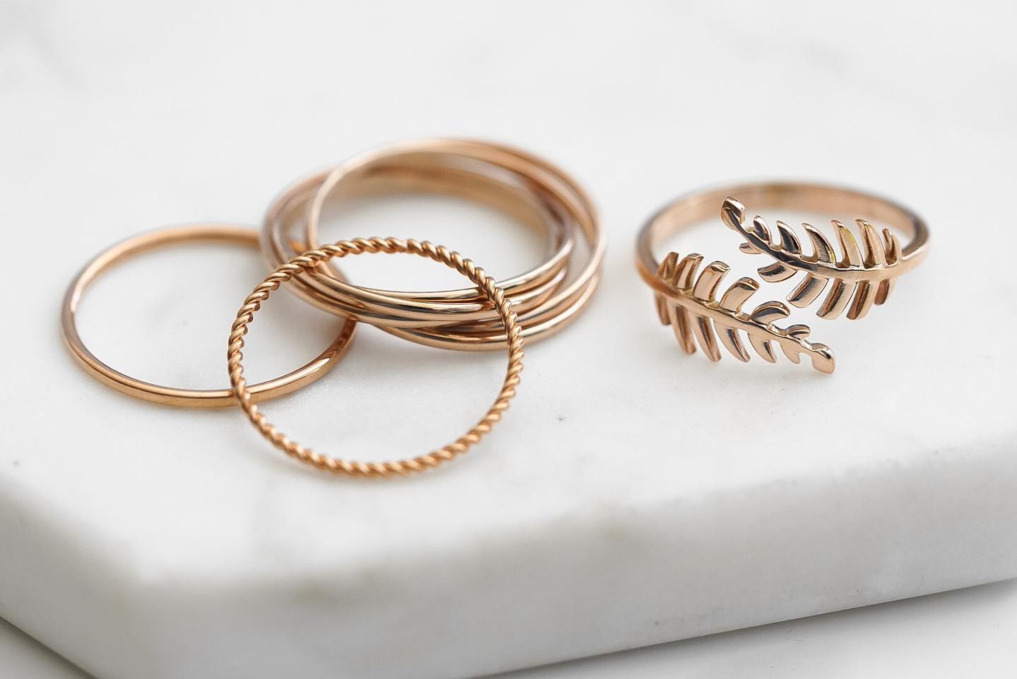 Rose Gold Myla Ring Set