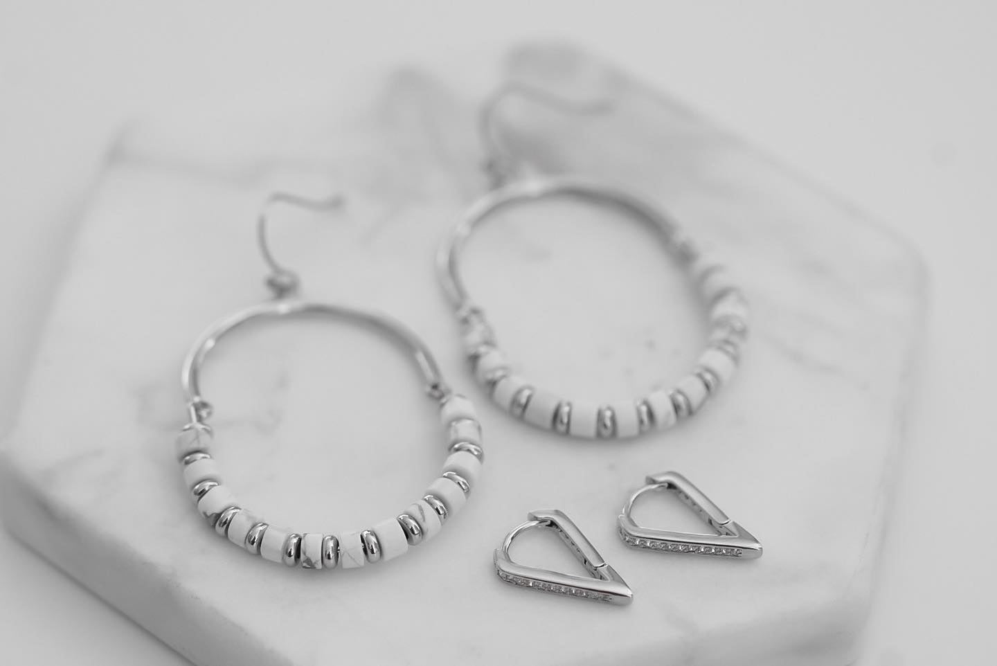 Silver Xenia Earrings Set