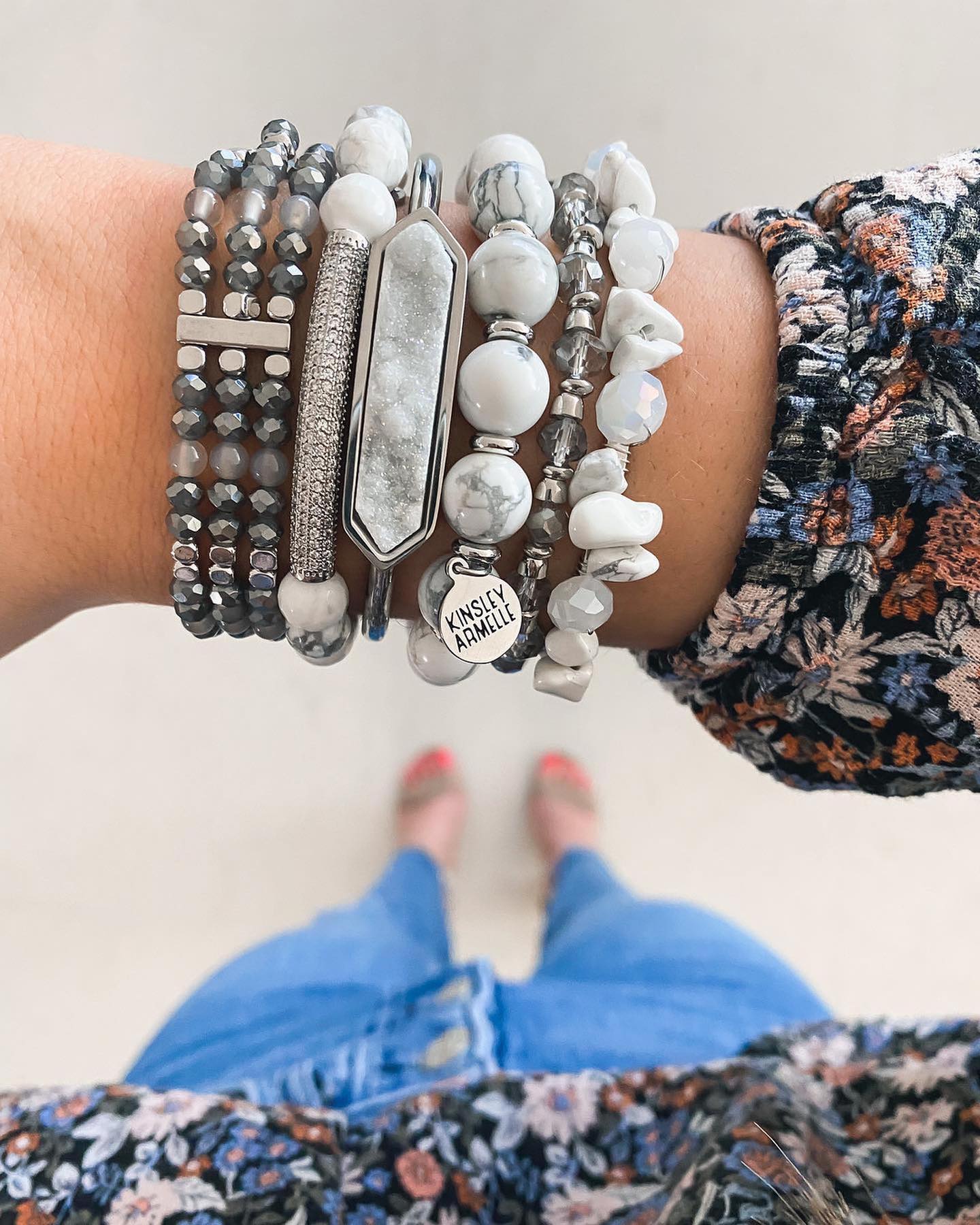 Silver Freya Bracelet Stack