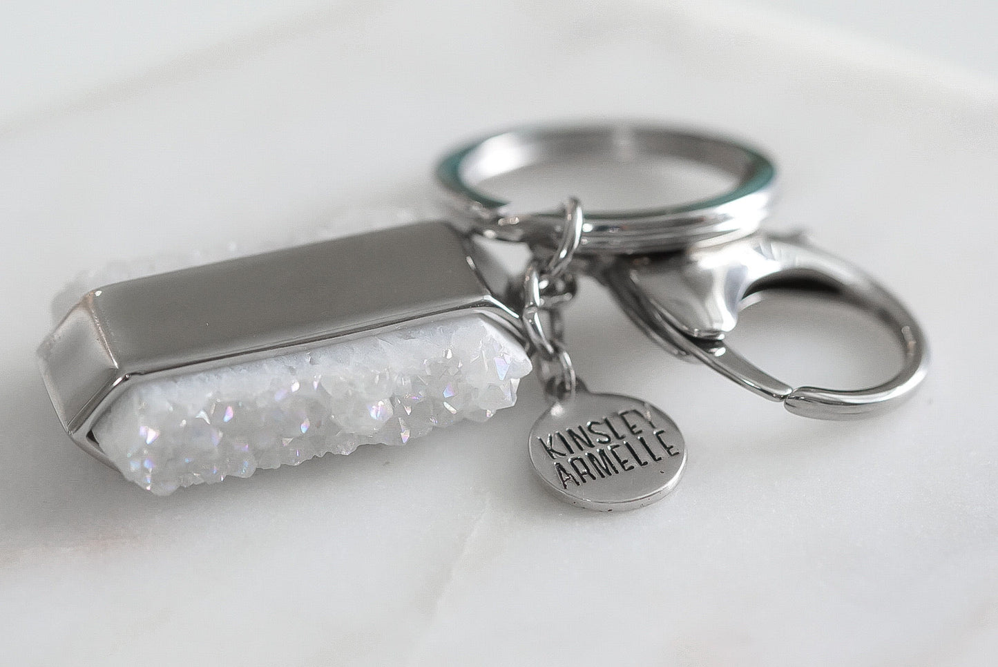 Accessory Collection - Silver Bangle Quartz Keychain