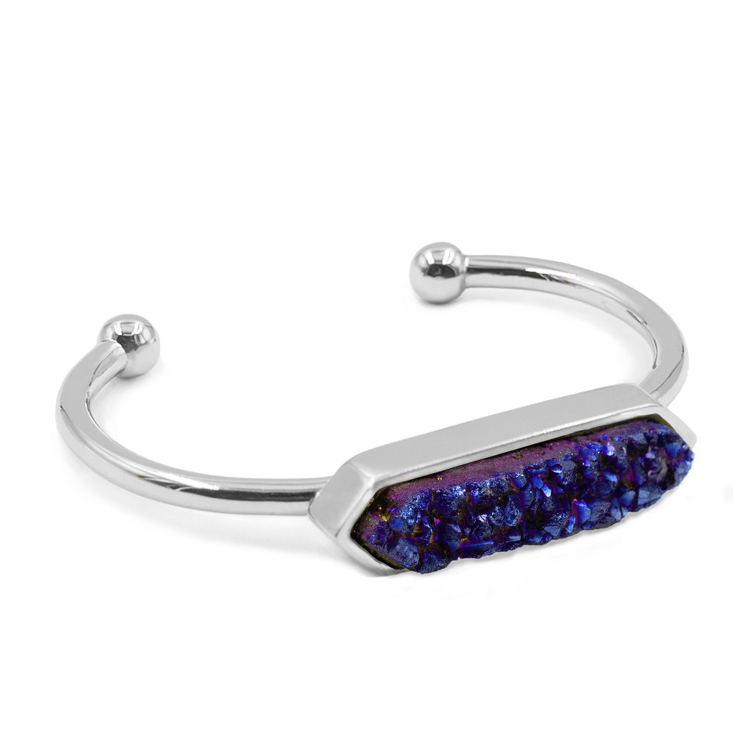 Bangle Collection - Silver Phoenix Cosmic Quartz Bracelet