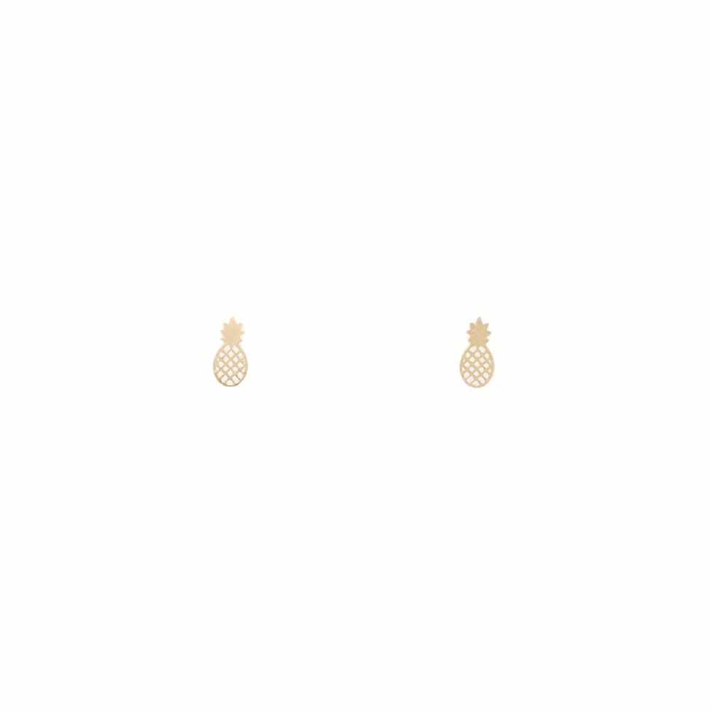 Pineapple Collection - Gold Stud Earrings