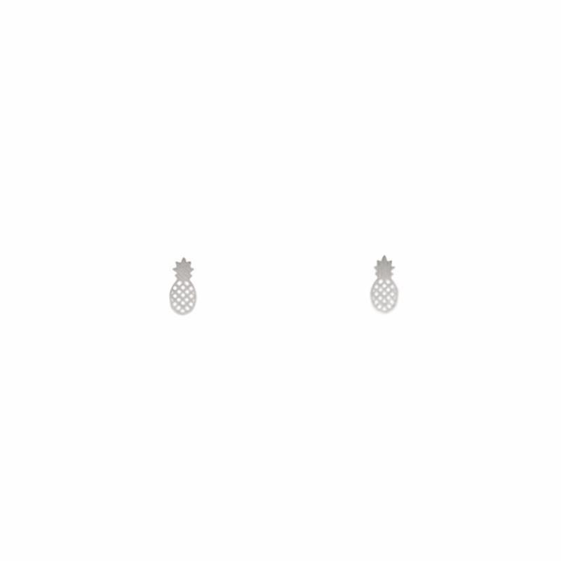 Pineapple Collection - Silver Stud Earrings