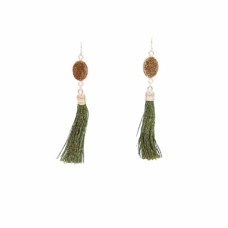 Fringe Collection - Moss Drop Earrings