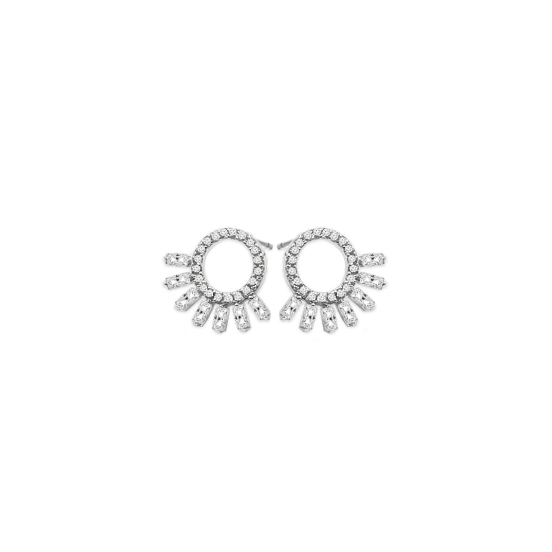 Finley Collection - Silver Pearl Earrings