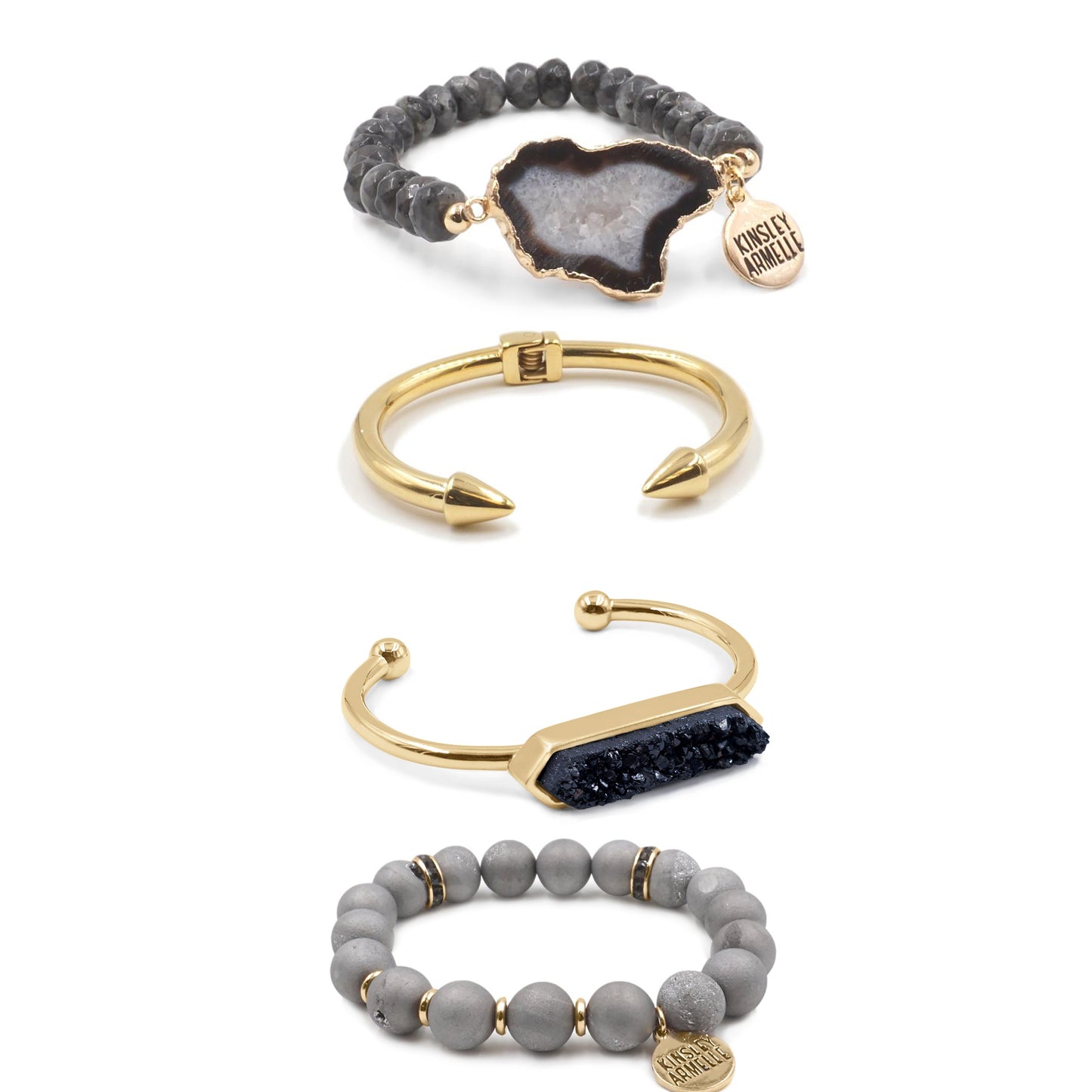 Graphite Bracelet Stack