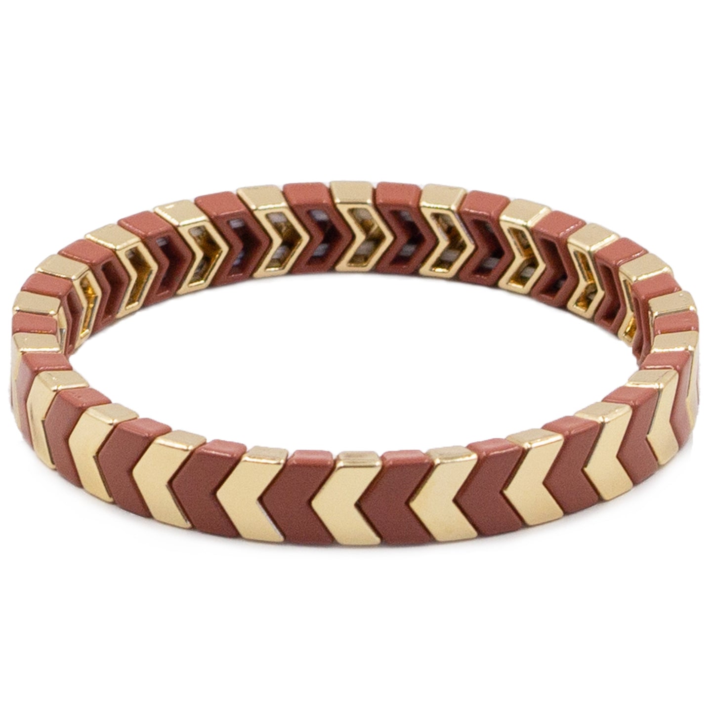 Herringbone Collection - Dark Amber Bracelet