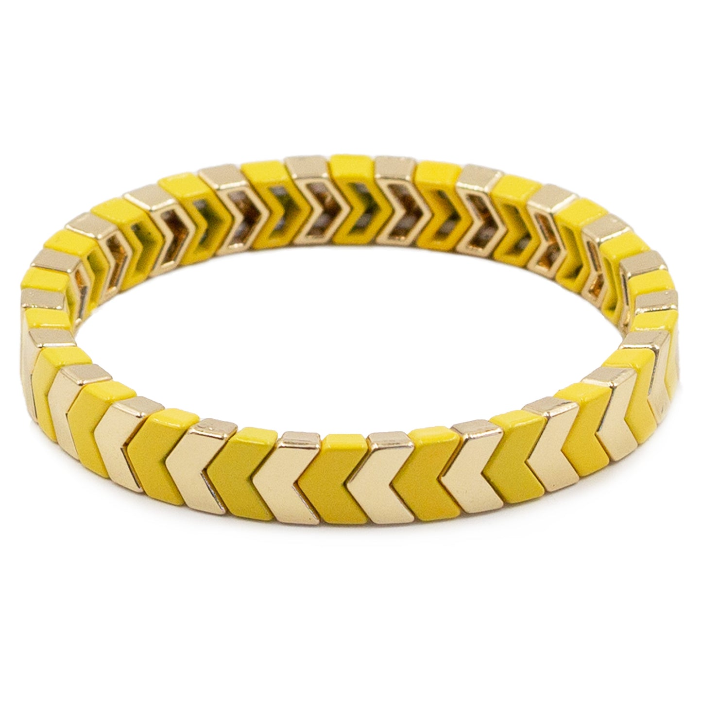 Herringbone Collection - Mustard Bracelet