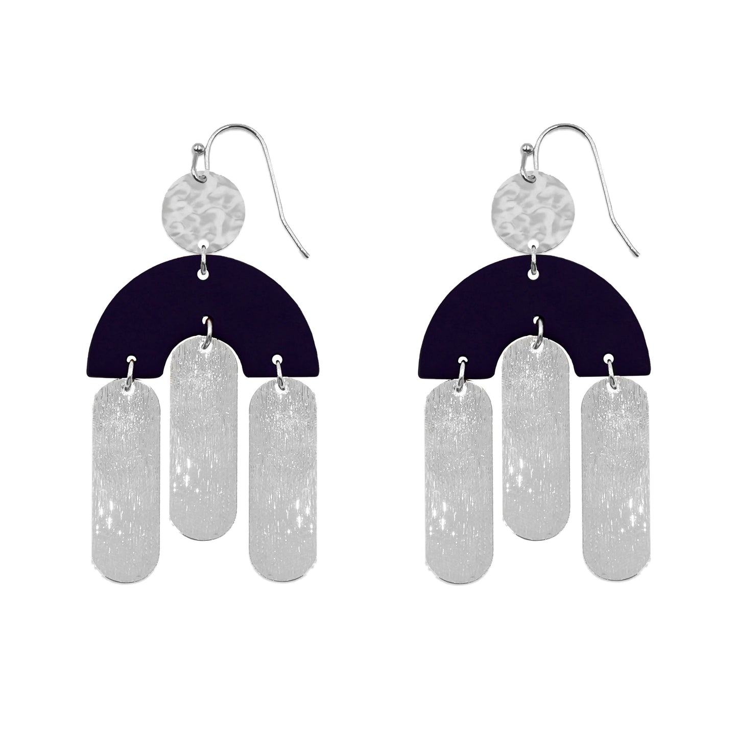 Kissa Collection - Silver Navy Earrings