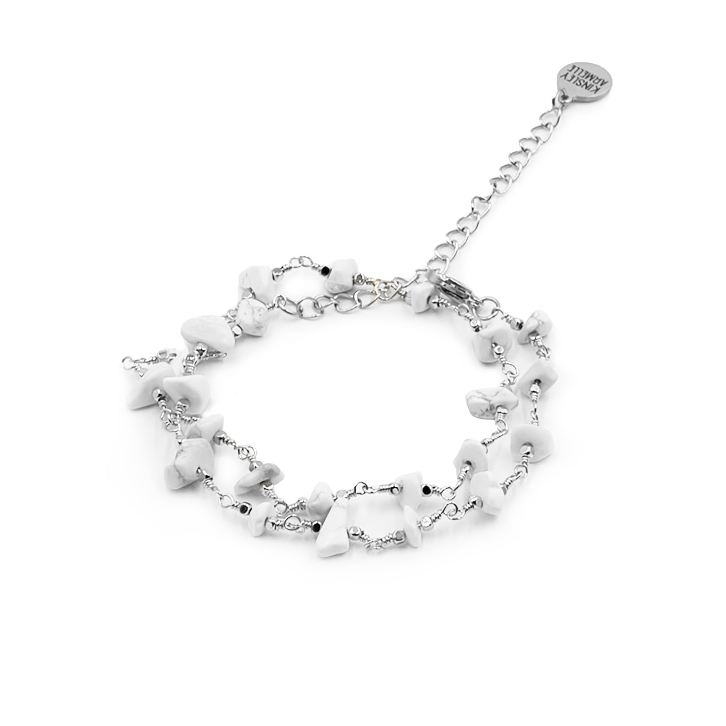 Luiza Collection - Silver Pepper Wrap Bracelet