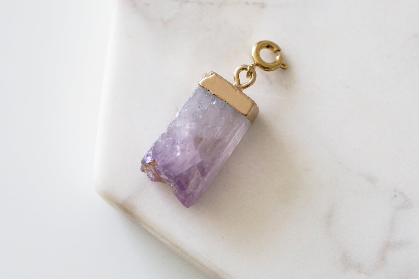Maker Collection - Mulberry Raw Quartz Charm