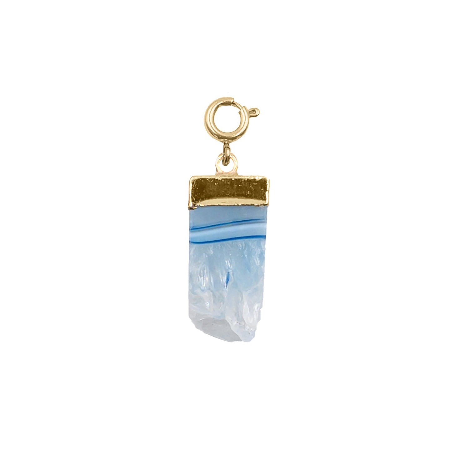 Maker Collection - Azure Raw Quartz Charm