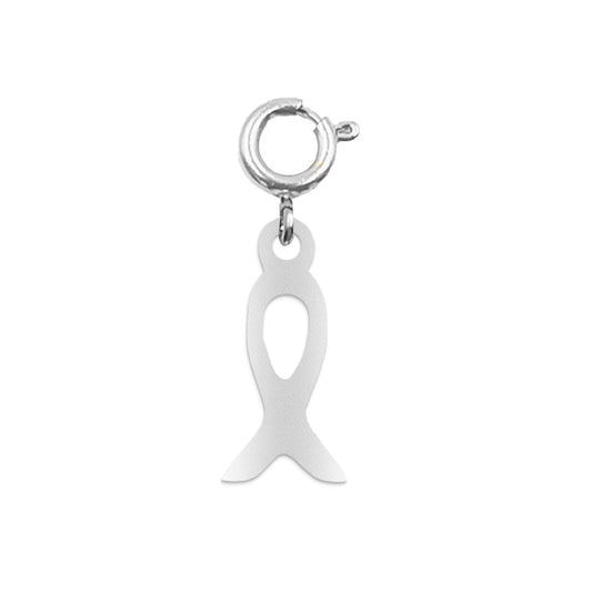 Maker Collection - Silver Awareness Ribbon Charm