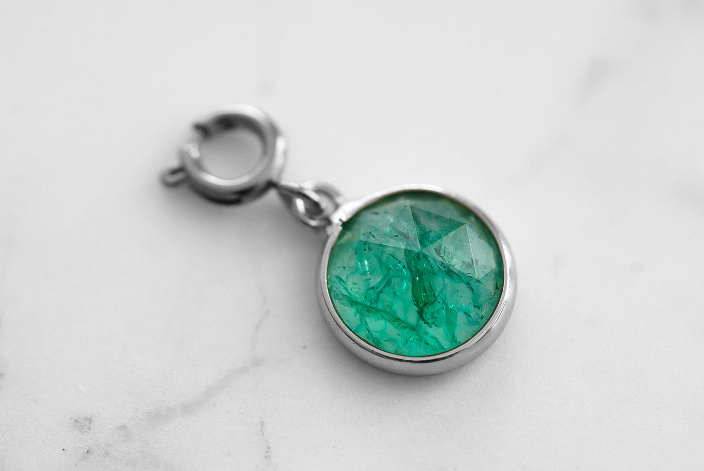 Maker Collection - Silver Jade Circle Charm