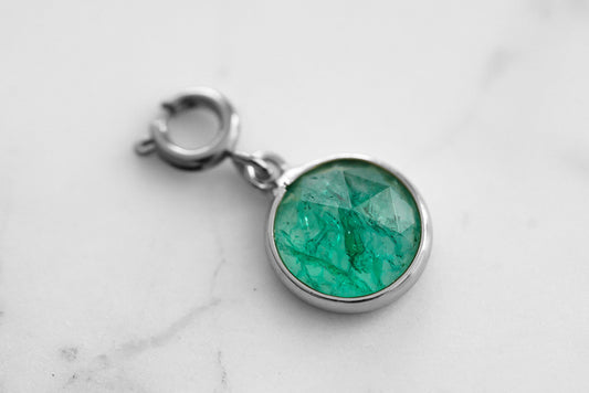 Maker Collection - Silver Jade Circle Charm