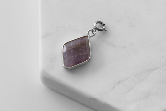 Maker Collection - Silver Merlot Diamond Charm
