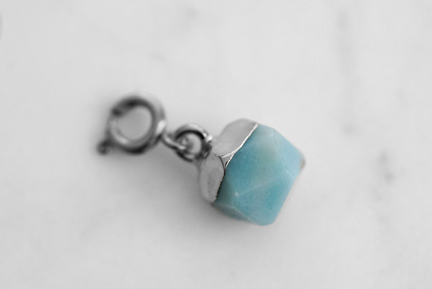 Maker Collection - Silver Mint Icosahedron Charm