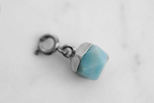 Maker Collection - Silver Mint Icosahedron Charm