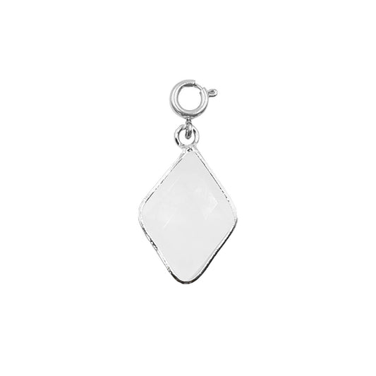 Maker Collection - Silver Quartz Diamond Charm