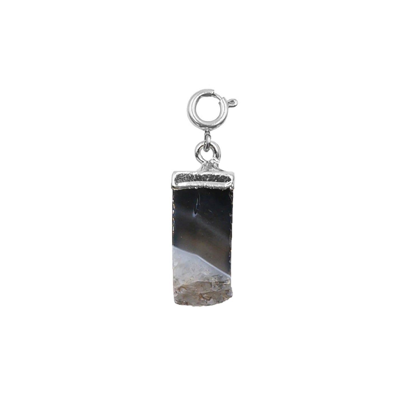 Maker Collection - Silver Raven Raw Quartz Charm