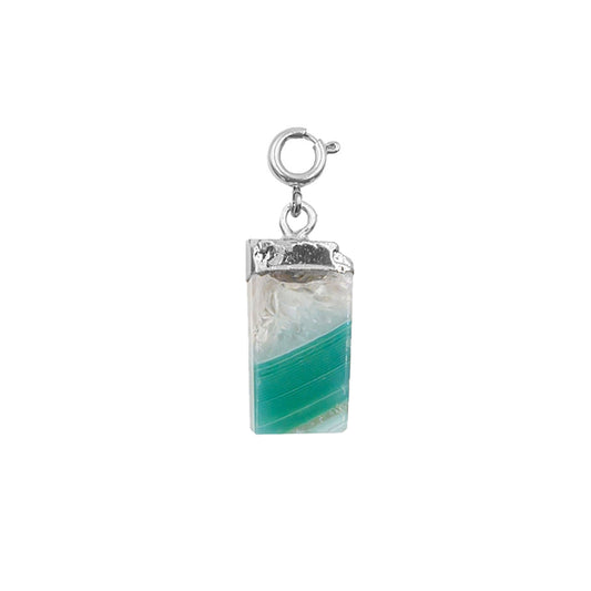 Maker Collection - Silver Jade Raw Quartz Charm