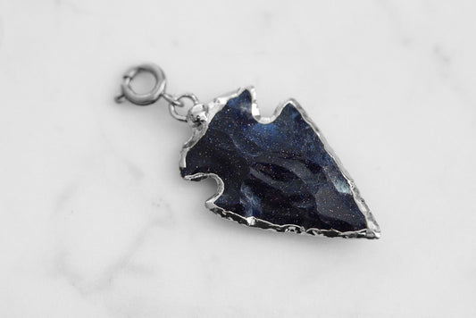 Maker Collection - Silver Starry Night Arrowhead Charm