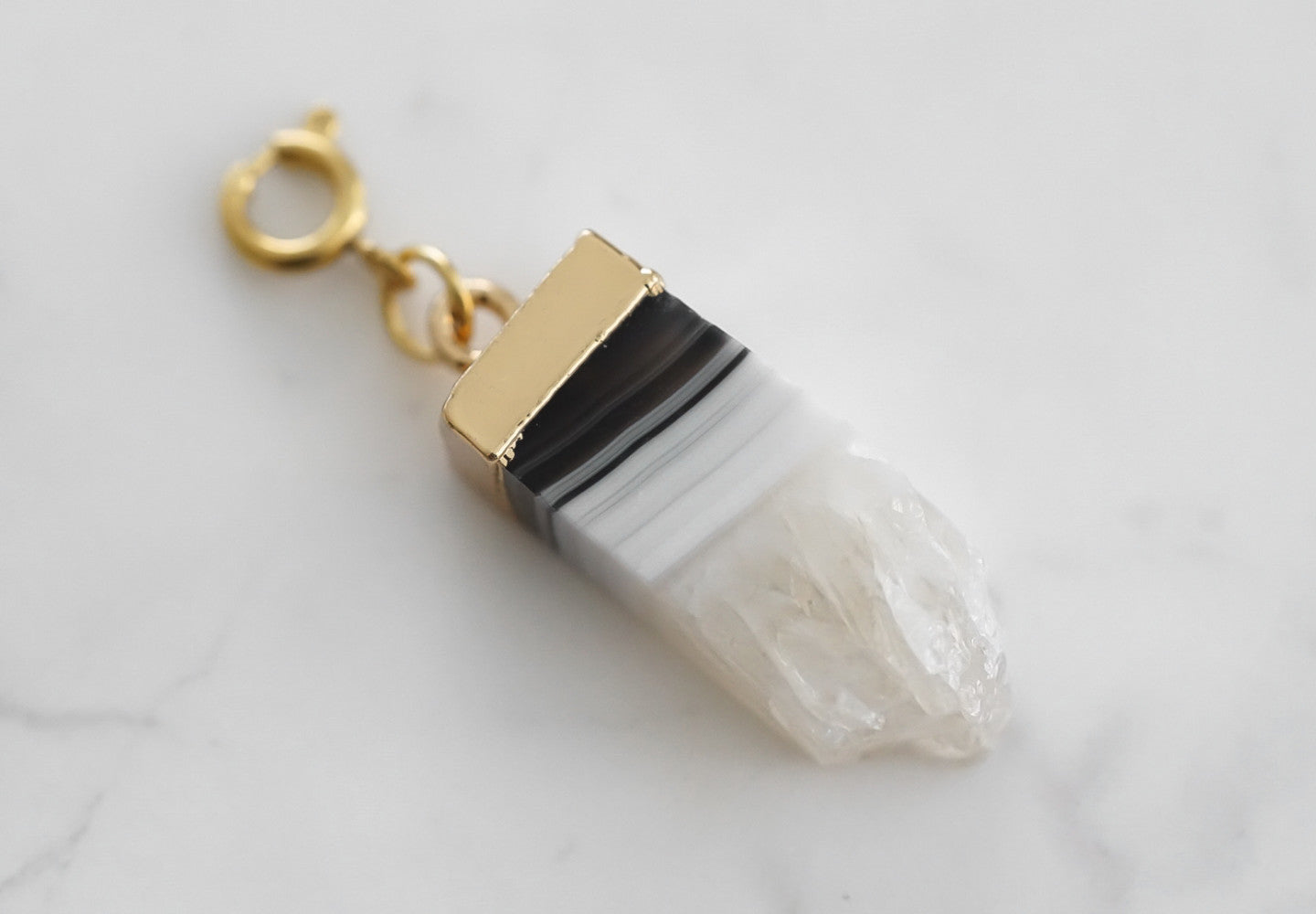 Maker Collection - Raven Raw Quartz Charm