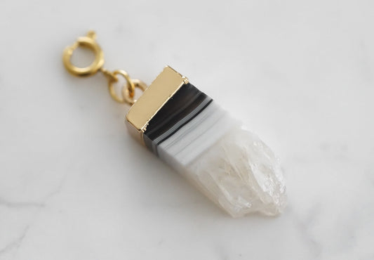 Maker Collection - Raven Raw Quartz Charm