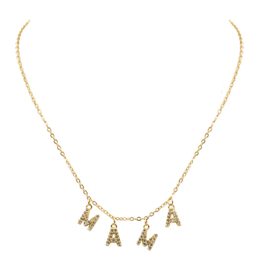 Mama Collection - Bling Letter Necklace