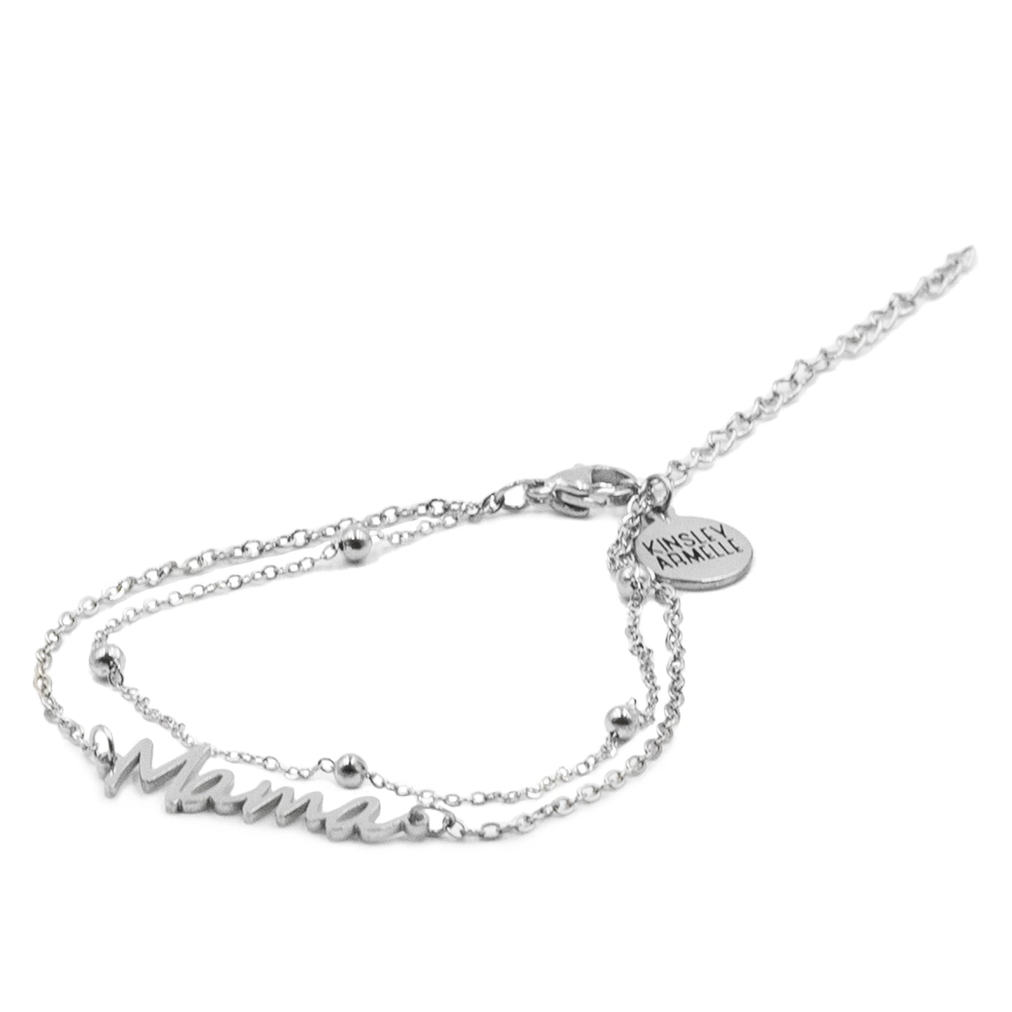 Mama Collection - Silver Script Layered Bracelet