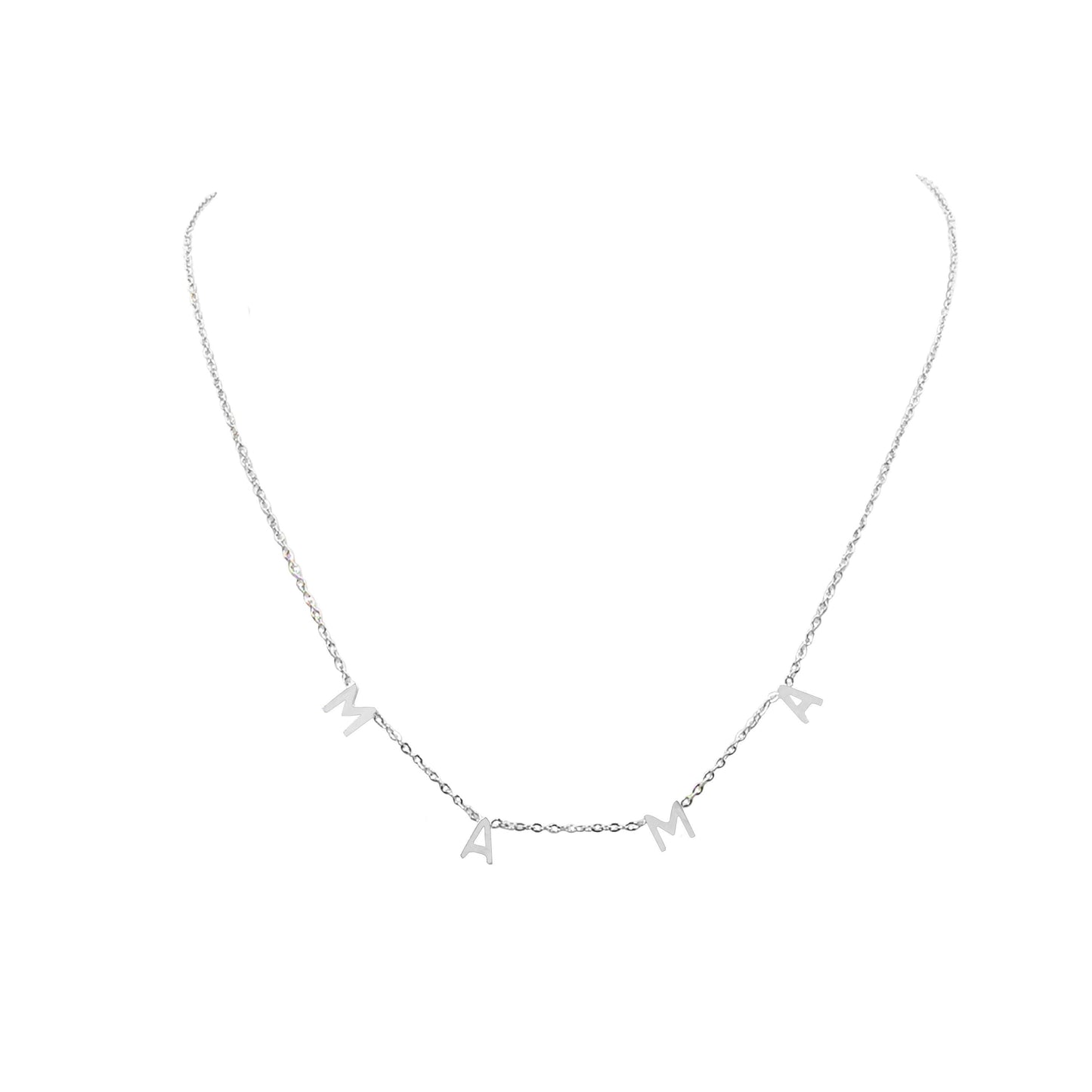 Mama Collection - Silver Letter Necklace