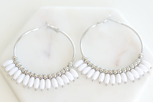 Mariana Collection - Silver Ashen Earrings