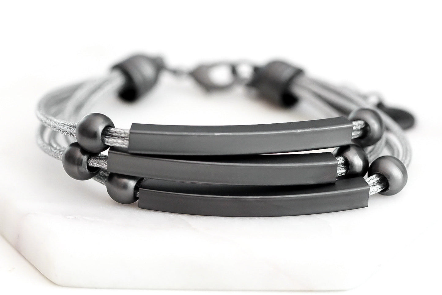 Metallic Collection - Black Slate Bracelet