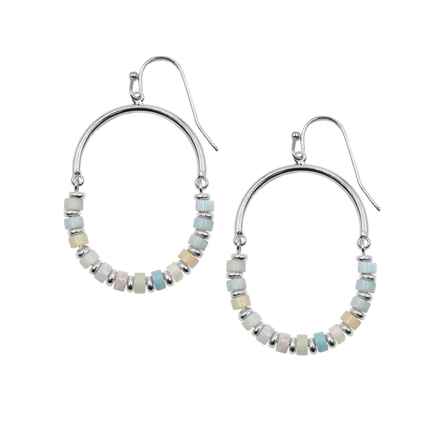 Naomi Collection - Silver Solar Earrings