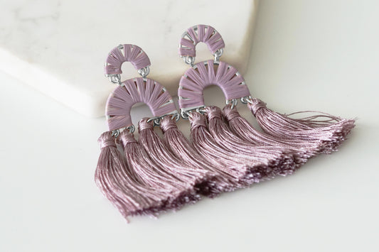 Pavlova Collection - Silver Lilac Earrings
