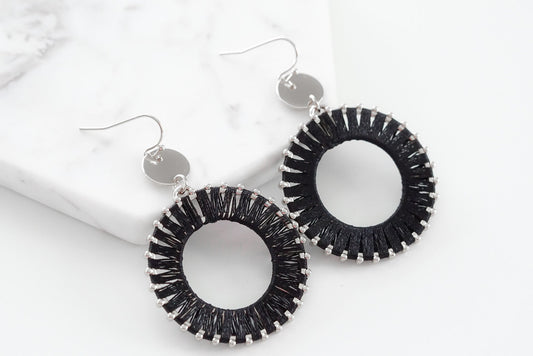 Pinnie Collection - Silver Raven Earrings