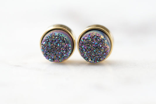Regal Collection - Elara Cosmic Quartz Stud Earrings