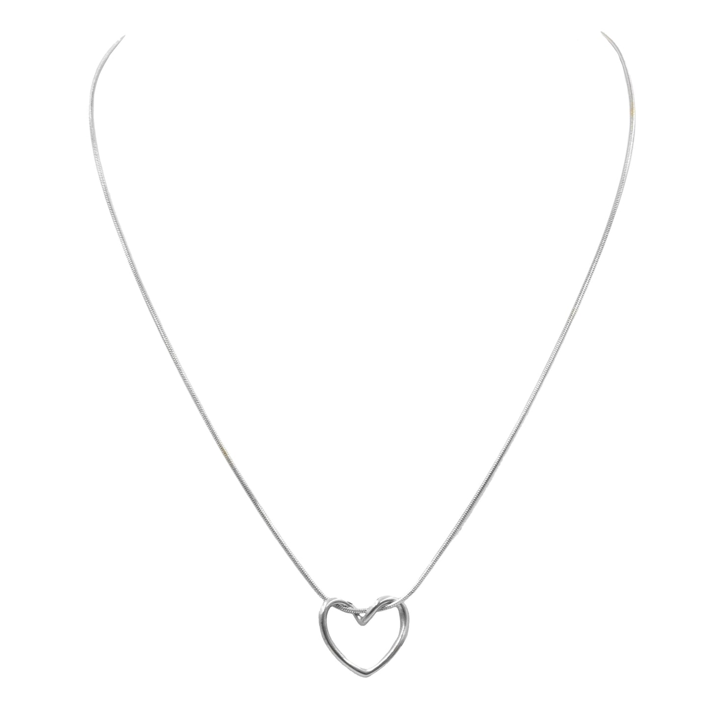 Rosalie Collection - Silver Open Heart Necklace