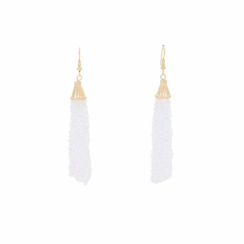Tassel Collection - Crystal Glass Beaded Earrings