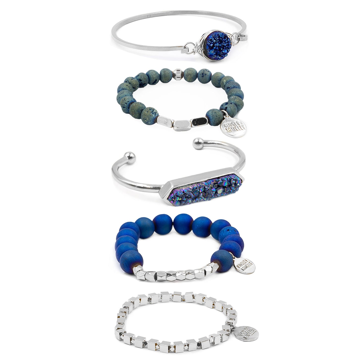Silver Cerulean Bracelet Stack