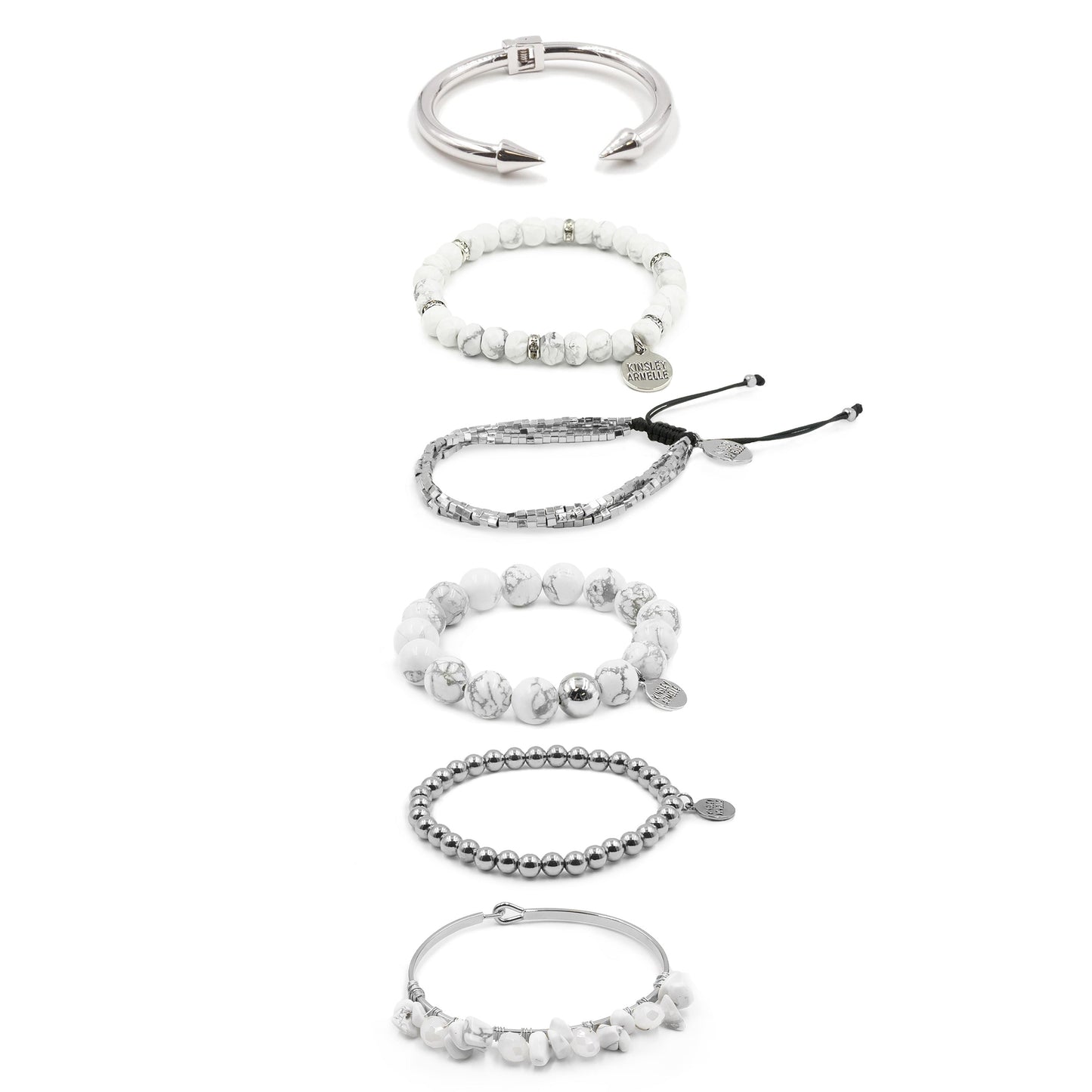 Silver Jaelyn Bracelet Stack
